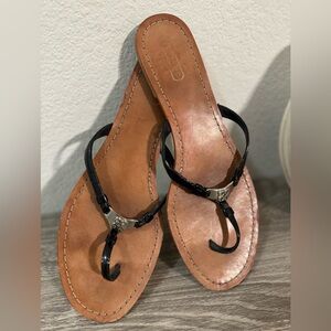 Coach Black Patent Rachal Sandal